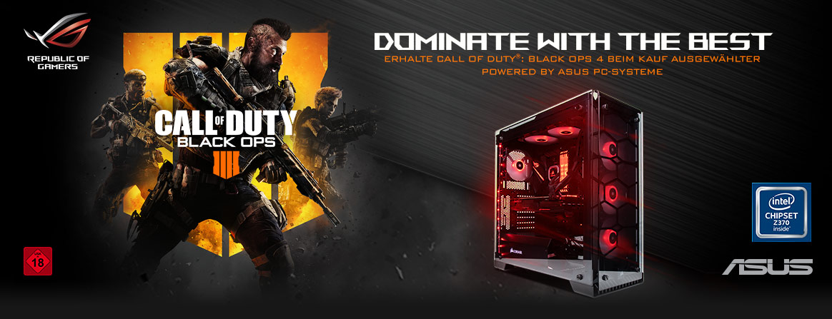 Call of Duty: Black Ops 4 beim Kauf ausgewählter Powered by ASUS PC-Systeme
